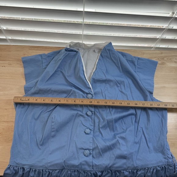 Disney Parks Dress Womens L? 40" Chest Blue Sleeveless Library Beauty Beast - Picture 12 of 14